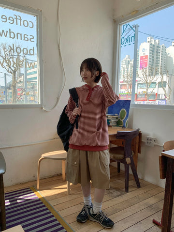 Hamii Pocket Stripe Hoodie